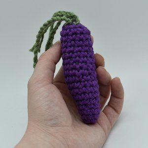 Hand Crafted Crochet catnip carrot cat toy